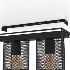 Plafonnier Eglo CATTERICK Noir, 2 lumières