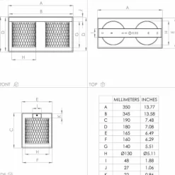 Plafonnier Eglo CATTERICK Noir, 2 lumières