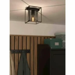 Plafonnier Eglo CATTERICK Noir, 1 lumière