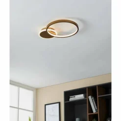 Plafonnier Eglo GAFARES LED Or, Blanc, 1 lumière