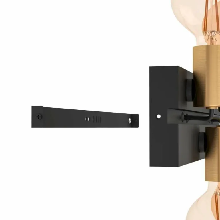 Plafonnier Eglo MACCHIONE Laiton, Noir, 4 lumières