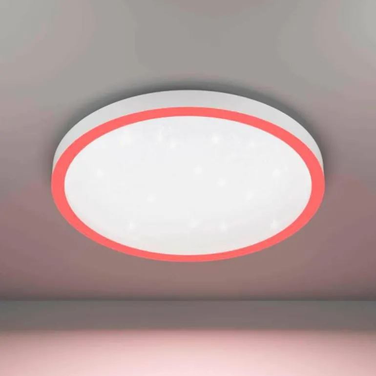 Plafonnier Eglo MONTEMORELOS-Z LED Blanc, 1 lumière, Changeur de couleurs