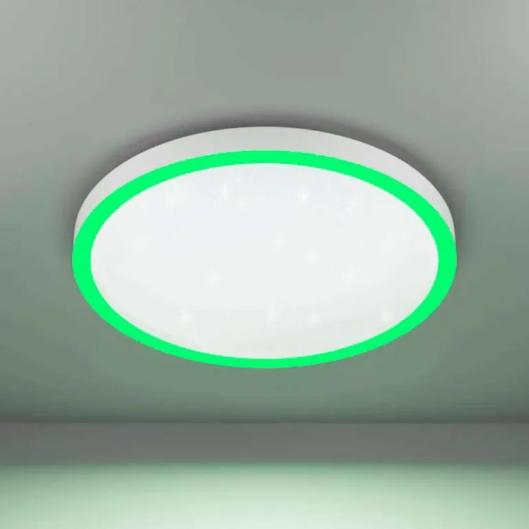 Plafonnier Eglo MONTEMORELOS-Z LED Blanc, 1 lumière, Changeur de couleurs