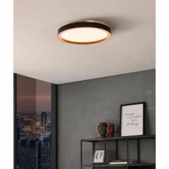 Plafonnier Eglo MONTEMORELOS-Z LED Noir, 1 lumière, Changeur de couleurs