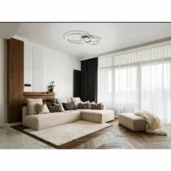 Plafonnier Eglo MOTTAFOLLONE LED Nickel mat, 1 lumière, Changeur de couleurs