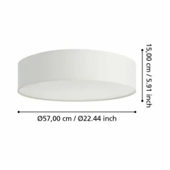 Plafonnier Eglo ROMAO-Z LED Blanc, 1 lumière, Changeur de couleurs