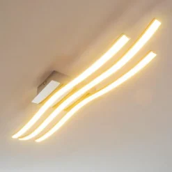 Plafonnier Eglo Roncade LED Chrome, 3 lumières