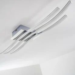 Plafonnier Eglo Roncade LED Chrome, 3 lumières