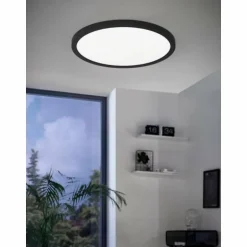 Plafonnier Eglo ROVITO-Z LED Noir, 1 lumière, Changeur de couleurs
