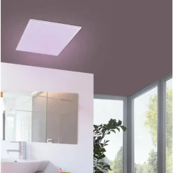 Plafonnier Eglo SALOBRENA-C LED Blanc, 1 lumière, Télécommandes, Changeur de couleurs