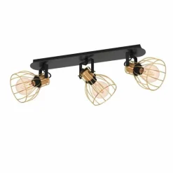 Plafonnier Eglo SAMBATELLO Laiton, Noir, 3 lumières