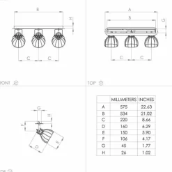 Plafonnier Eglo SAMBATELLO Laiton, Noir, 3 lumières