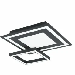 Plafonnier Eglo SAVATARILA-Z LED Noir, 8 lumières, Changeur de couleurs