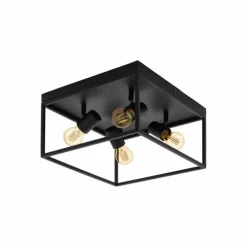 Plafonnier EGLO SILENTINA Noir, 4 lumières