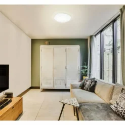 Plafonnier Eglo SILERASCW LED Blanc, 1 lumière, Télécommandes, Changeur de couleurs