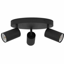 Plafonnier Eglo TELIMBELA-Z LED Noir, 3 lumières, Changeur de couleurs