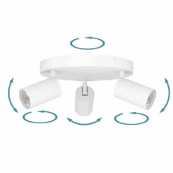 Plafonnier Eglo TELIMBELA-Z LED Blanc, 3 lumières, Changeur de couleurs