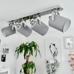 Plafonnier Eglo VILLABATE Noir, 4 lumières