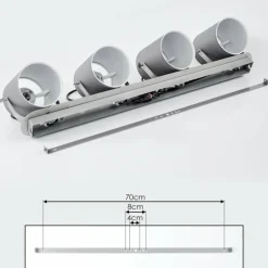 Plafonnier Eglo VILLABATE Noir, 4 lumières