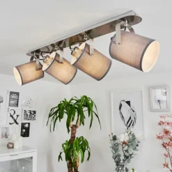 Plafonnier Eglo VILLABATE Noir, 4 lumières