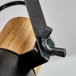 Plafonnier Elm Anthracite, Bois clair, 1 lumière