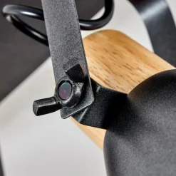 Plafonnier Elm Anthracite, Bois clair, 3 lumières