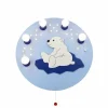 Plafonnier Elobra EISBÄR Bleu, 5 lumières