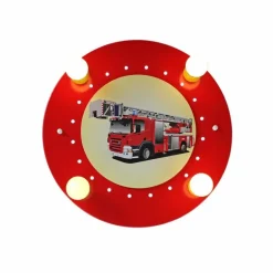 Plafonnier Elobra FEUERWEHRAUTO Jaune, Rouge, 4 lumières