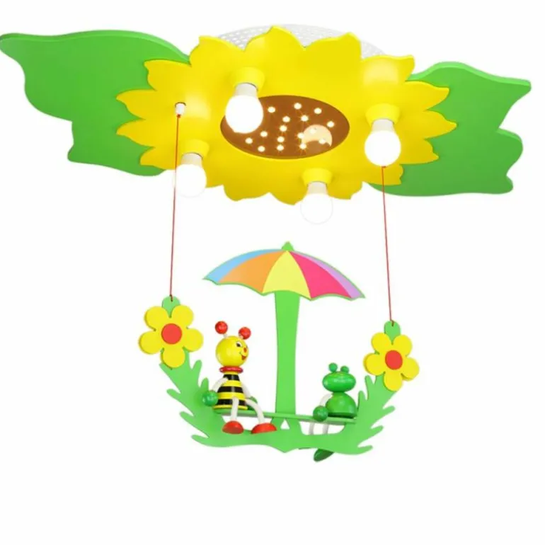 Plafonnier Elobra FROSCH Jaune, Vert, 4 lumières