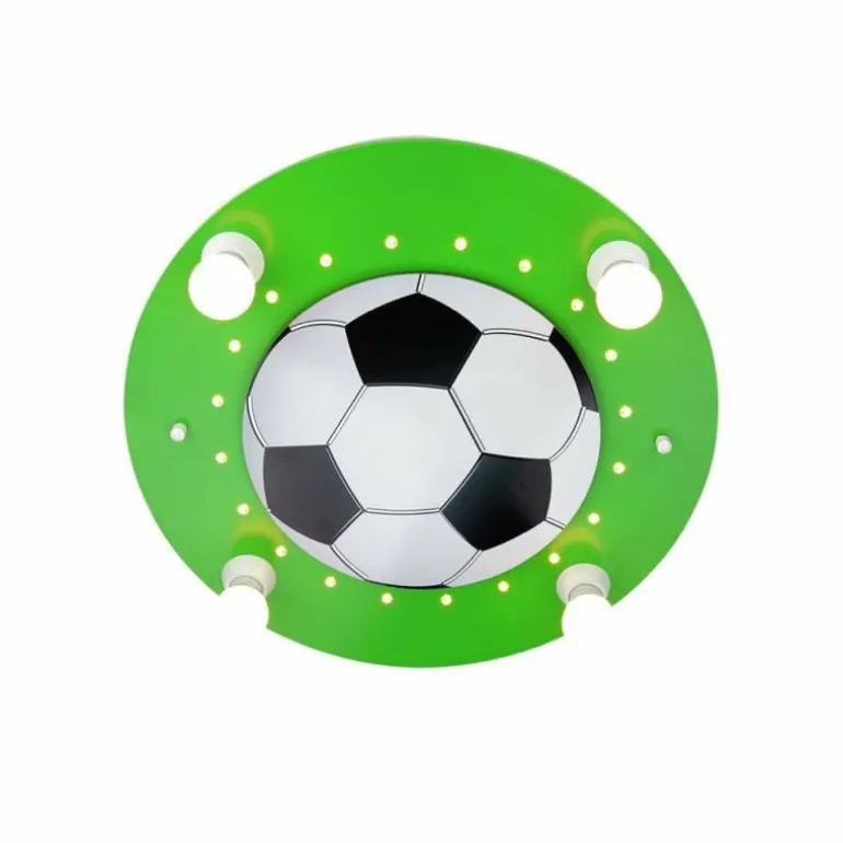 Plafonnier Elobra FUßBALL Vert, Blanc, 4 lumières