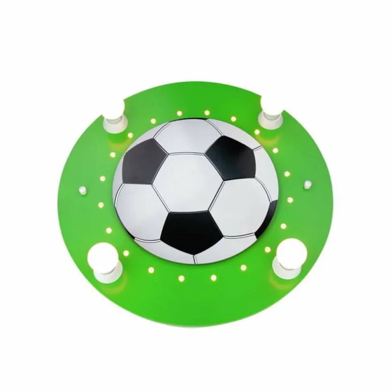 Plafonnier Elobra FUßBALL Vert, Blanc, 4 lumières