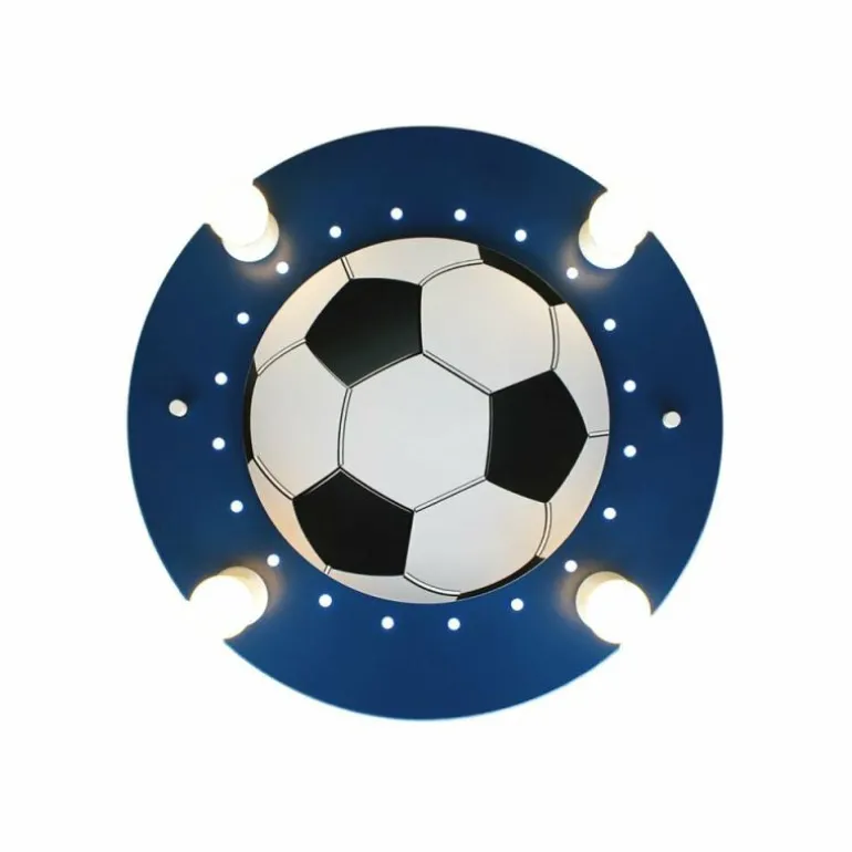 Plafonnier Elobra FUßBALL Bleu, Blanc, 4 lumières