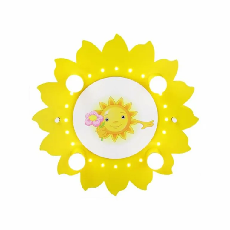 Plafonnier Elobra Jaune, 4 lumières