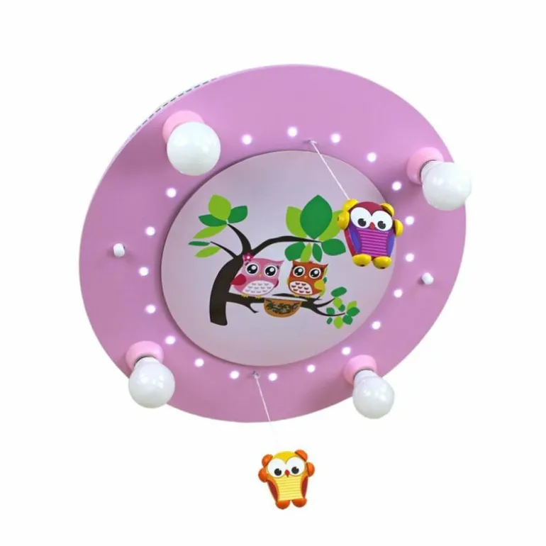 Plafonnier Elobra MOBILE Rose, 4 lumières