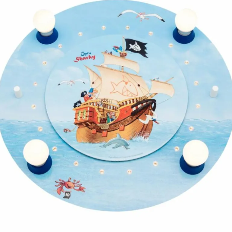 Plafonnier Elobra SEE Bleu, 4 lumières