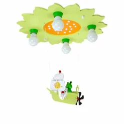 Plafonnier Elobra SEGELSCHIFF Vert, Rose, 4 lumières