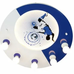 Plafonnier Elobra SOCCER Bleu, Blanc, 5 lumières