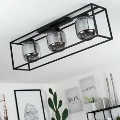 Plafonnier Elvange Noir, 3 lumières