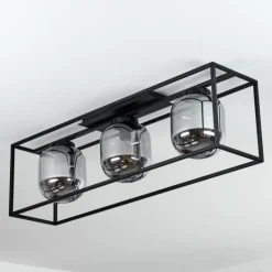 Plafonnier Elvange Noir, 3 lumières