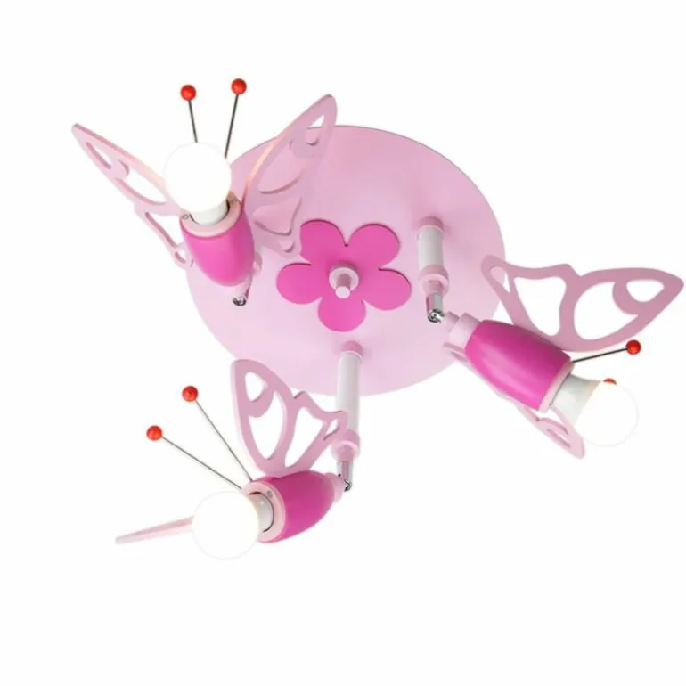 Plafonnier en rondelle Elobra FALTER Rose, 3 lumières