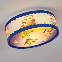 Plafonnier Erie Bleu, Multicolore, 2 lumières