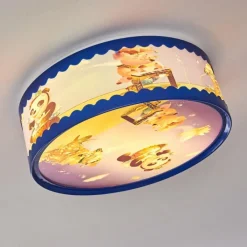 Plafonnier Erie Bleu, Multicolore, 2 lumières
