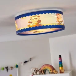 Plafonnier Erie Bleu, Multicolore, 2 lumières