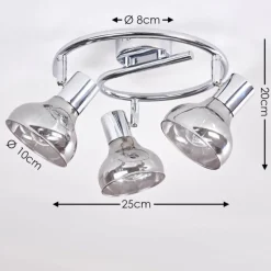 Plafonnier Esberg Chrome, 3 lumières