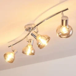 Plafonnier Esberg Chrome, 4 lumières