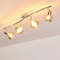 Plafonnier Esberg Chrome, 4 lumières