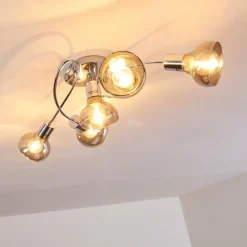 Plafonnier Esberg Chrome, 5 lumières