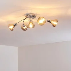 Plafonnier Esberg Chrome, 5 lumières