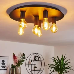 Plafonnier Esbjerg Noir, 6 lumières