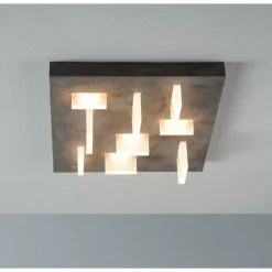 Plafonnier Escale Sharp LED Gris, 9 lumières